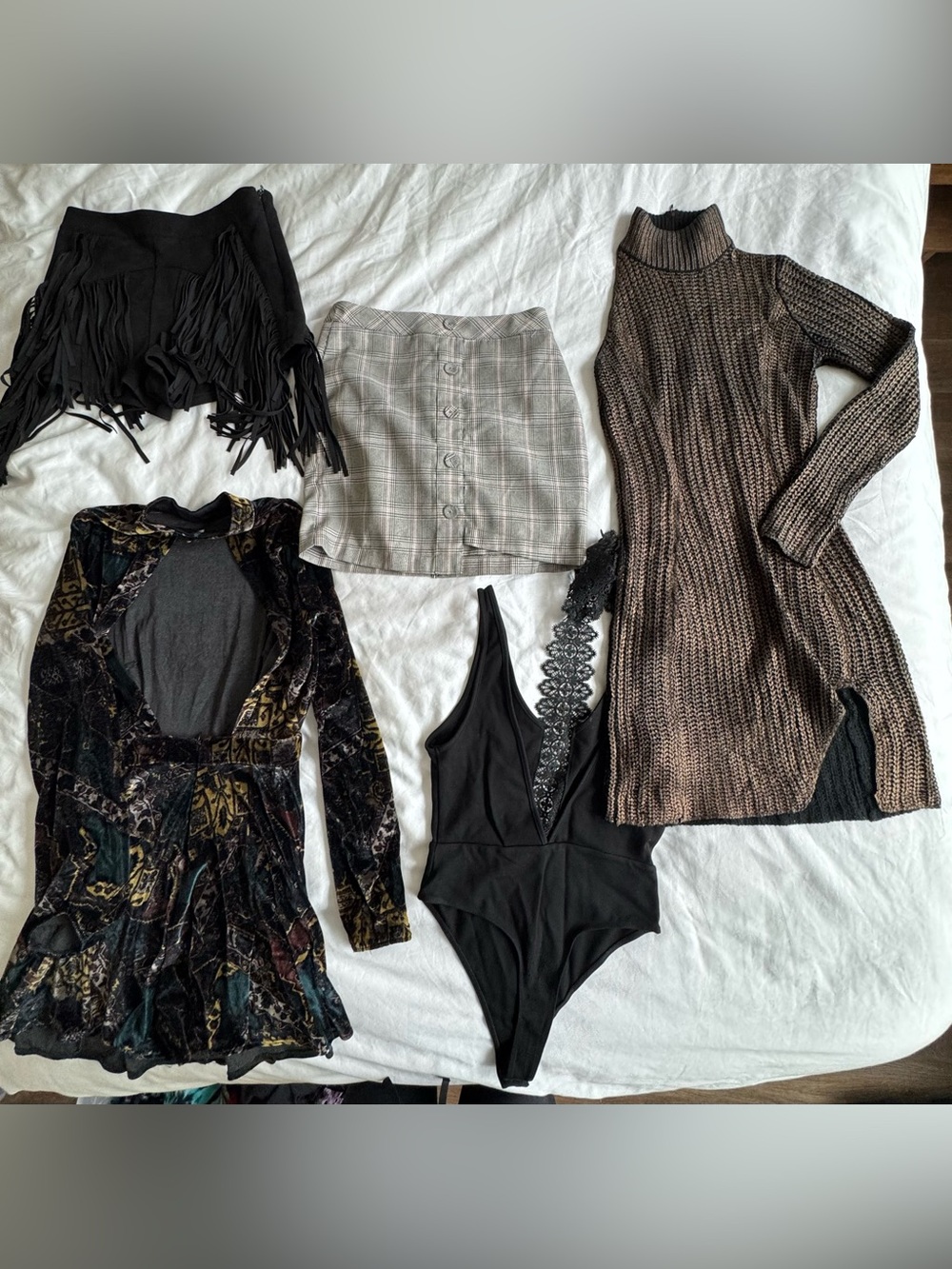Premium Clothing Bundle: JOA, Nasty Gal - Dress, Skirt, Shorts, Romper, Bodysuit